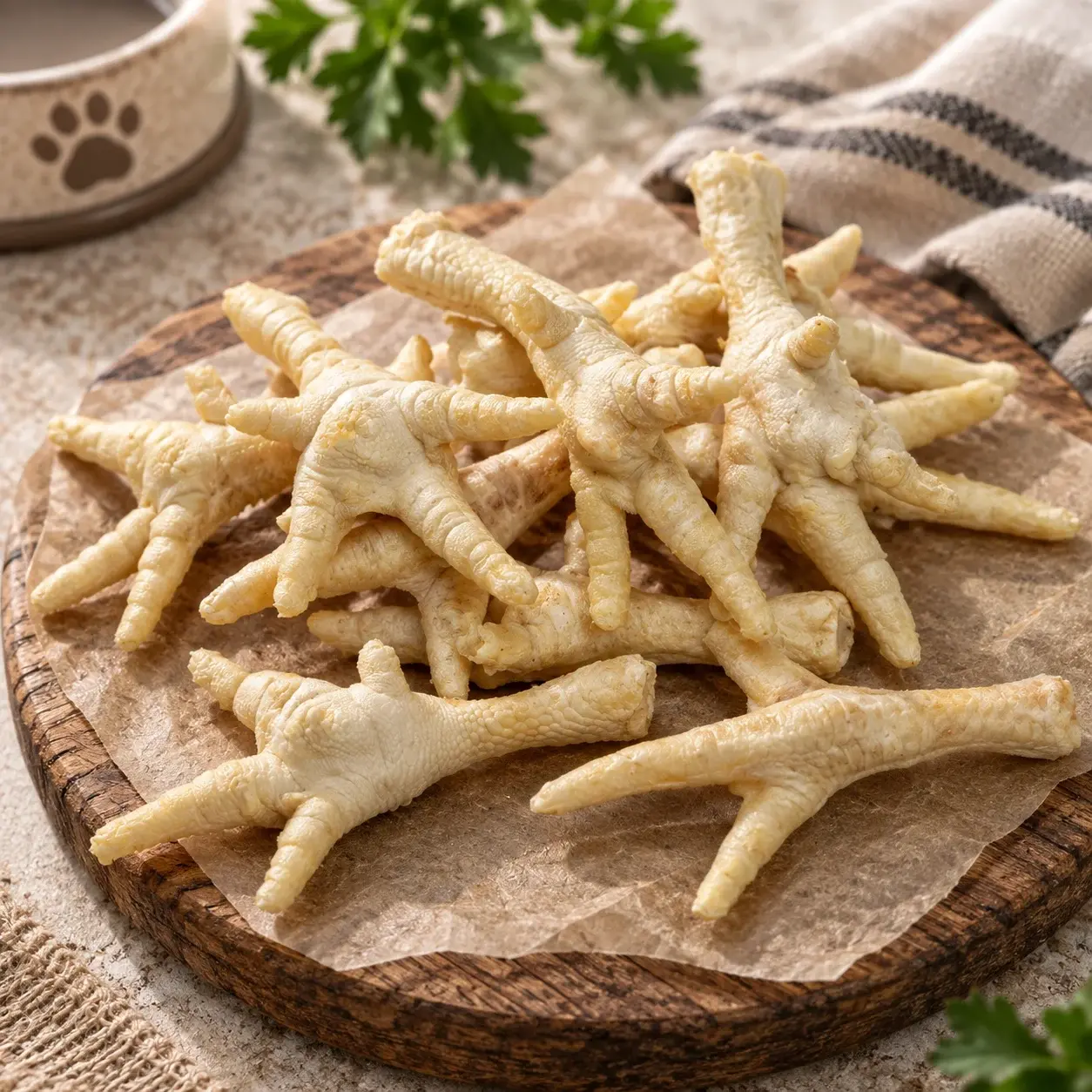 Puffed Chicken Feet, natural dog treats from Dog Stop