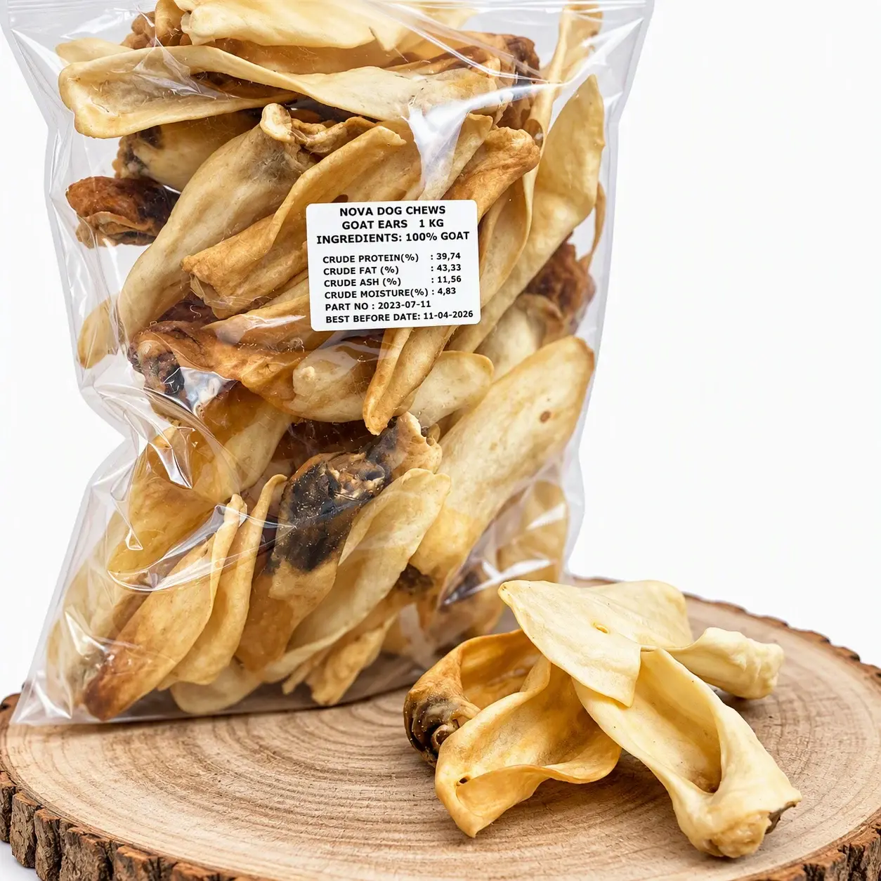 Hairless Goat Ears, natural dog treats from Dog Stop